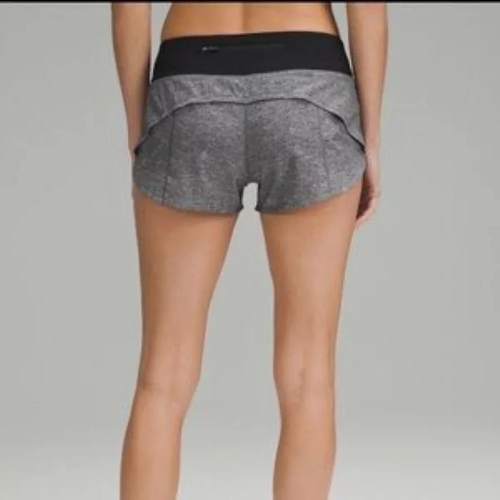 Lululemon Athletica Speed Up 2.5” Shorts Heather Gray and Black - Picture 4 of 10